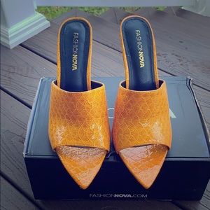 Brand NEW orange Heel Sandals